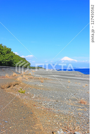 静岡県静岡市、三保の松原と富士山の風景 静岡県静岡市、三保の松原と富士山の風景 127450562