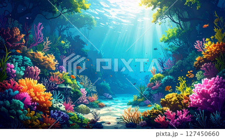 神秘的な海底サンゴの楽園2 127450660