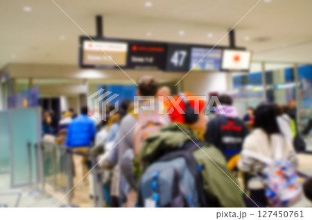 成田空港 ボカシ画像 搭乗ゲート 成田空港 ボカシ画像 搭乗ゲート 127450761