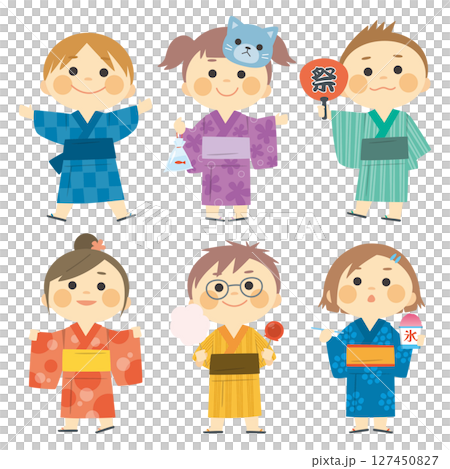 浴衣キッズセット 127450827