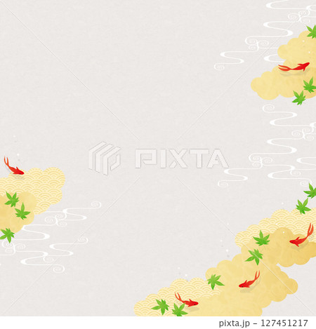 夏の和風背景（金魚）2025-11 127451217