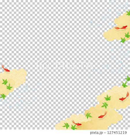 Summer Japanese-style background (goldfish) 2025-12 127451219