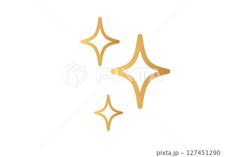 キラキラ輝くシンプルマーク(ゴールドグラデーション) キラキラ輝くシンプルマーク(ゴールドグラデーション) 127451290