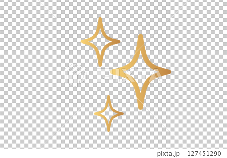 キラキラ輝くシンプルマーク(ゴールドグラデーション) キラキラ輝くシンプルマーク(ゴールドグラデーション) 127451290