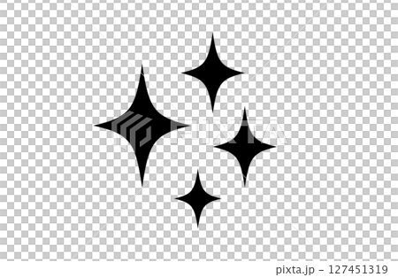 Sparkling simple mark (monochrome) black Sparkling simple mark (monochrome) black 127451319