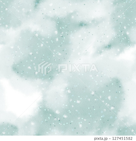 Green watercolor seamless pattern with snow texture Green watercolor seamless pattern with snow texture 127451582