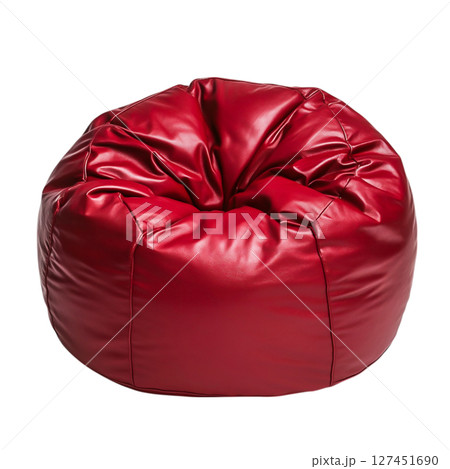 Vibrant Red Bean Bag Chair for Relaxation and Comfort in Modern Living Spaces 127451690