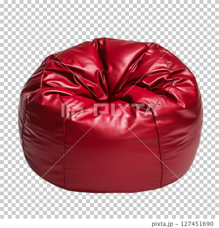Vibrant Red Bean Bag Chair for Relaxation and Comfort in Modern Living Spaces 127451690