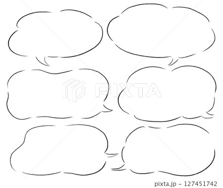 細い線の吹き出し 127451742