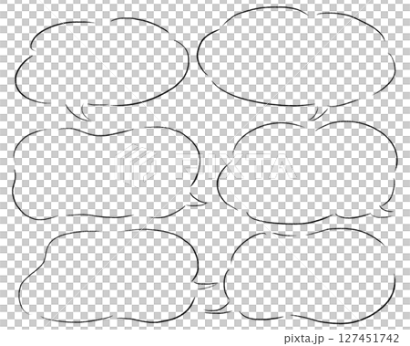 Thin line speech bubble 127451742