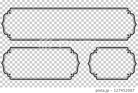 Set of Asian style title frames. Horizontal decorative frames. Set of Asian style title frames. Horizontal decorative frames. 127452087
