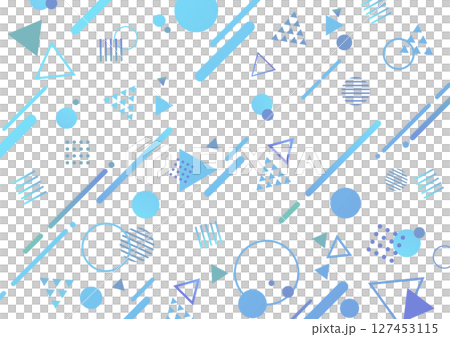 かわいいポップな幾何学背景素材 127453115