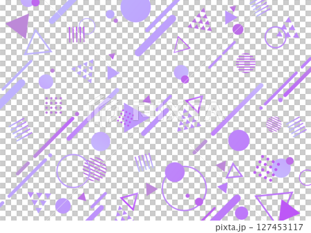 可愛流行幾何背景素材 127453117