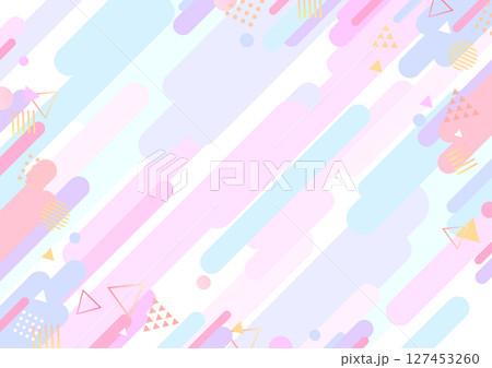 かわいいポップな幾何学背景素材 かわいいポップな幾何学背景素材 127453260