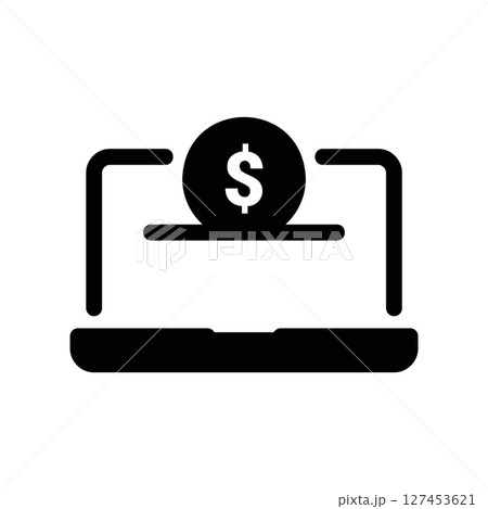 Simple vector icon laptop 127453621