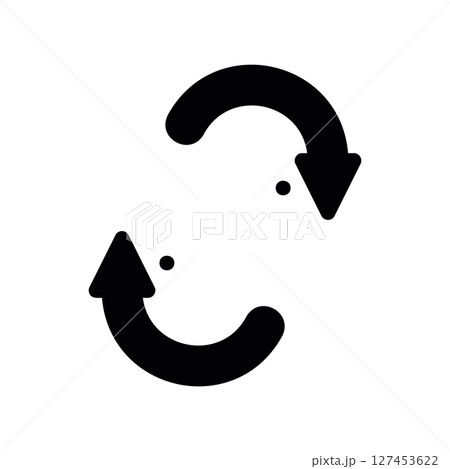 Simple vector icon circular arrow 127453622