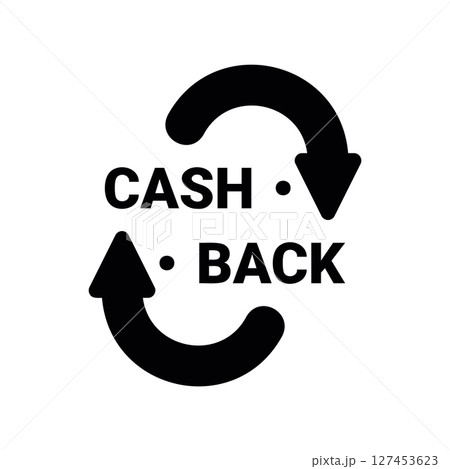 Simple vector icon cashback 127453623