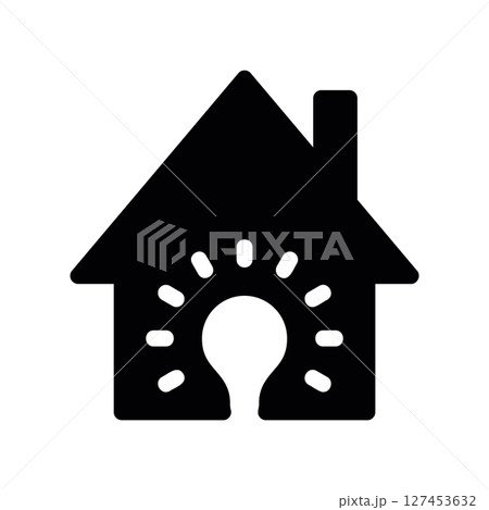 Simple vector icon house 127453632