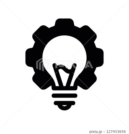 Simple vector icon light bulb, idea Simple vector icon light bulb, idea 127453656