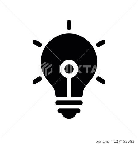 Simple vector icon light bulb Simple vector icon light bulb 127453683