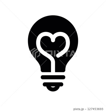 Simple vector icon light bulb 127453693
