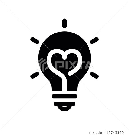Simple vector icon light bulb Simple vector icon light bulb 127453694