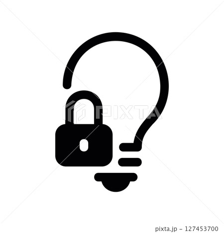 Simple vector icon light bulb 127453700