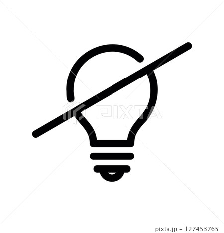 Simple vector icon light bulb Simple vector icon light bulb 127453765