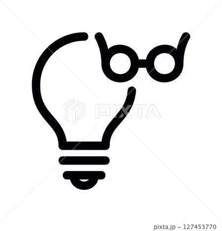 Simple vector icon light bulb Simple vector icon light bulb 127453770