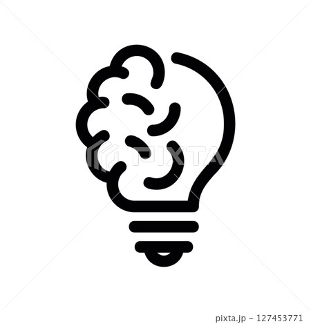 Simple vector icon light bulb 127453771