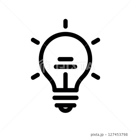 Simple vector icon light bulb Simple vector icon light bulb 127453798