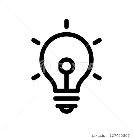 Simple vector icon light bulb Simple vector icon light bulb 127453807