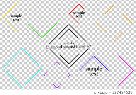 Open diamond frame set, colorful Open diamond frame set, colorful 127454529
