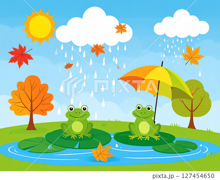 葉の上のカエル 葉の上のカエル 127454650