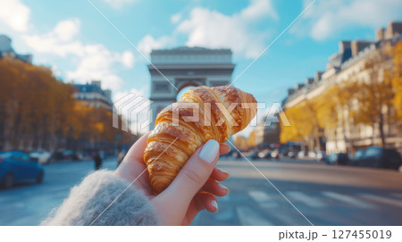hand triomphe scene hues trees goldenyellow 127455019