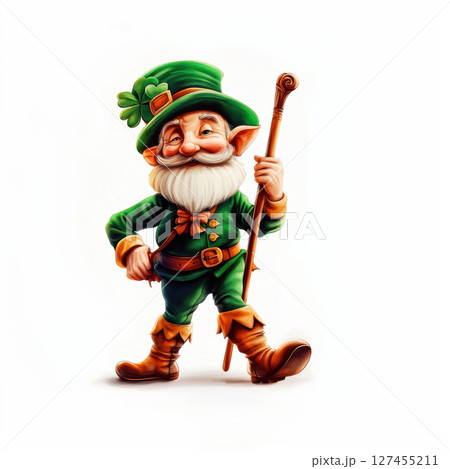 patricks day leprechaun st. digital artworkhat 127455211