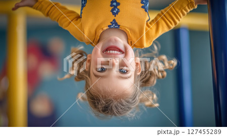 girl playground equipment shirt patterns background 127455289