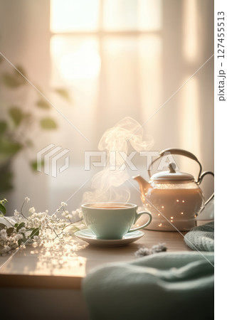 table tea teapot flowers babys items 127455513