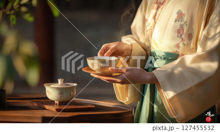 person robe tea porcelain saucer patterns 127455532