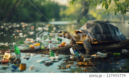 log body water closeup turtle shot 127455774
