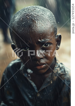 portrait boy rain style essence moment 127455854