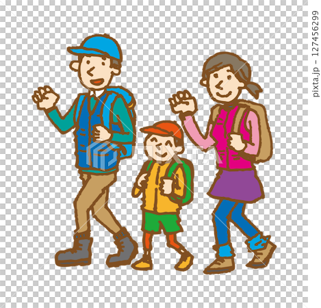 父母和孩子遠足 父母和孩子遠足 127456299