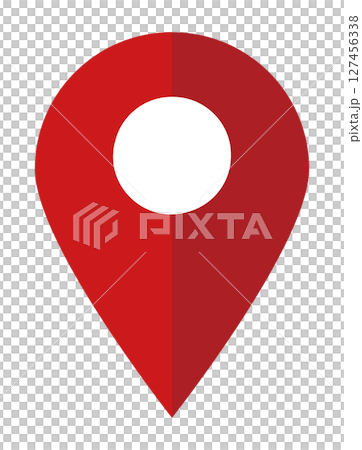 Illustration material: Map pin vector red red pin point. pin location 127456338