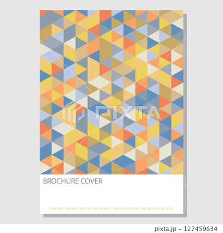 A color kaleidoscope. the layout of the composition for the creative idea of the design of title pages, covers, books, brochures, leaflets, posters, booklets. Layout of the interior and decoration 127459634