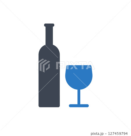 Wine Glass Bottle Icon 127459794