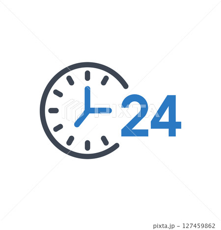 24 Hour Service Icon 24 Hour Service Icon 127459862