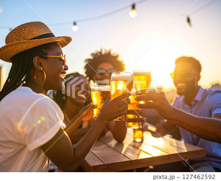 乾杯する男女 127462592