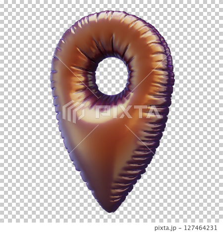Metallic Balloon Shape Resembling a Map Location Marker in Gold and Purple Metallic Balloon Shape Resembling a Map Location Marker in Gold and Purple 127464231