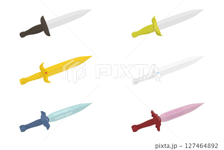 ダガー 短剣 イラストセット ダガー 短剣 イラストセット 127464892