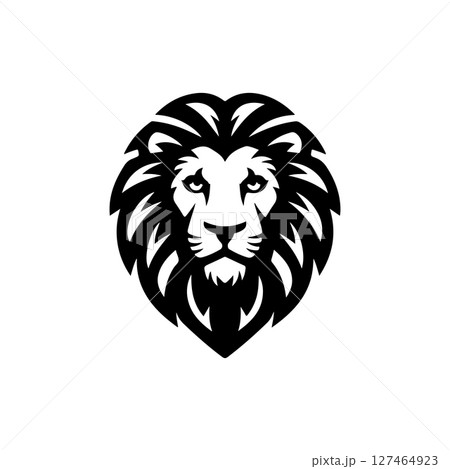 Illustration of a head of lion. Lion head mascot. Design element for logo, label, sign, poster, card. Vector illustration Illustration of a head of lion. Lion head mascot. Design element for logo, label, sign, poster, card. Vector illustration 127464923